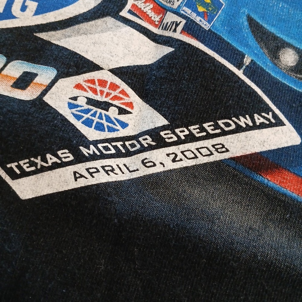 NASCAR‎  2008 Texas Motor Speedway 500 Black T-Shirt Crank em Up Turn em Loose - Picture 8 of 10